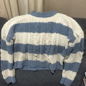 Abercrombie Kids Blue and White Striped Sweater